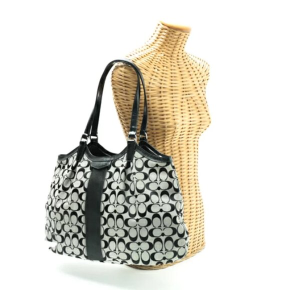 Coach Black and White Tote Bag - Picture 7 of 13